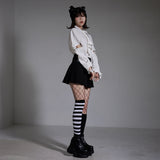 ハトメサブジラ系ビッグシャツ