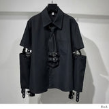 ハトメサブジラ系ビッグシャツ