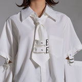 ハトメサブジラ系ビッグシャツ