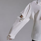 ハトメサブジラ系ビッグシャツ