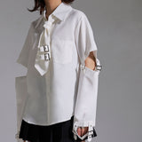 ハトメサブジラ系ビッグシャツ