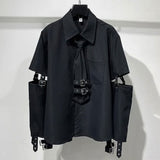 ハトメサブジラ系ビッグシャツ