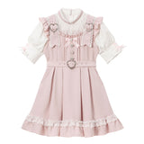 ハートチョーカーベルトレースワンピース