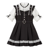 ハートチョーカーベルトレースワンピース