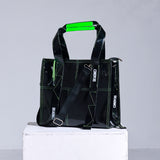 ネオンアクセントスクエアトートバッグ(ショルダーベルト付)