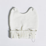 十字架チェーン猫耳ニット帽