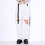 ジップ開きナイロンパンツ