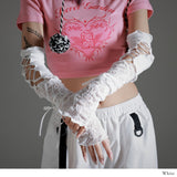 【メール便】レース×レースアップアームウォーマー