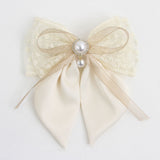 レースサテンフェミニンリボンバレッタ