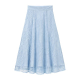 レースフレアロングスカート