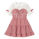 丸襟ビスチェティアードワンピース