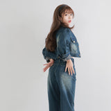 ワイドデニムセットアップ【大きいサイズ有】