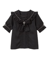 十字架クモレースセーラーフリルブラウス