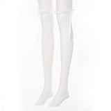 【メール便】選べる丈オーガンジーフリルシアーソックス