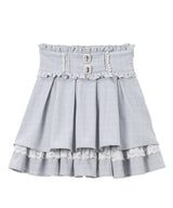 【新春セール】パールビジューフレアハイウエストスカート