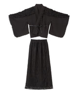 肩レースフリル浴衣