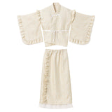 ダブルリボンフリルティアード浴衣