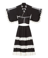 【新春セール】リボンレースアップティアード浴衣