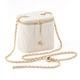 キルティングチェーンバニティバッグ