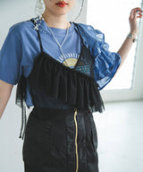 【メール便】チュールアシメフリルビスチェ