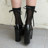 シアーリボンソックス