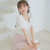 リボンチャームパールネックレス