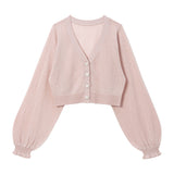 ラメシアークロップドカーディガン【ニット】