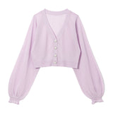 ラメシアークロップドカーディガン【ニット】