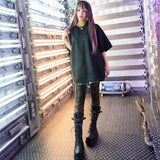 ドクロモチーフピン付蜘蛛の巣チュールギンガムチェックスカート