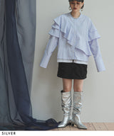 【最上もが着用】くしゅくしゅルーズロングブーツ