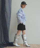 【最上もが着用】くしゅくしゅルーズロングブーツ