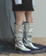 【最上もが着用】くしゅくしゅルーズロングブーツ