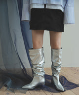 【最上もが着用】くしゅくしゅルーズロングブーツ
