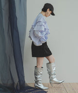 【最上もが着用】くしゅくしゅルーズロングブーツ