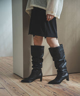 【最上もが着用】くしゅくしゅルーズロングブーツ