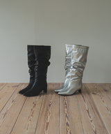 【最上もが着用】くしゅくしゅルーズロングブーツ