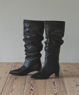 【最上もが着用】くしゅくしゅルーズロングブーツ