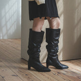 【最上もが着用】くしゅくしゅルーズロングブーツ