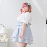 パールビジューフレアハイウエストスカート