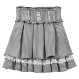 パールビジューフレアハイウエストスカート