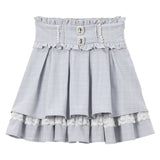 パールビジューフレアハイウエストスカート