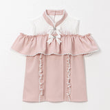 ラッフルオフショルブラウス