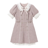 キラキラハートキルティングサマーツイードワンピース