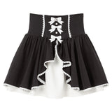 フロントラッフルコルセットスカート