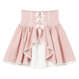 フロントラッフルコルセットスカート