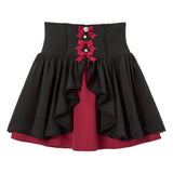 フロントラッフルコルセットスカート