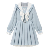 ハートレースリボンセーラーワンピース