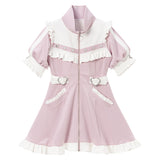 フリルたっぷりメイドジャージワンピース