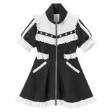 フリルたっぷりメイドジャージワンピース