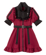 【新春セール】十字架刺繍フリルシスタージャージワンピース